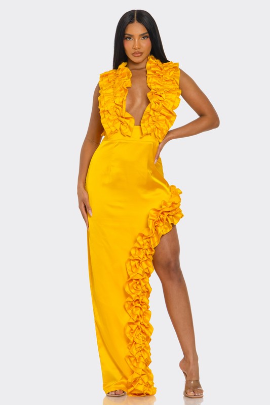 Elegant formal dress for gala or red carpet event