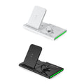 Portable magnetic charging station with LED indicator light