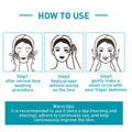 Step-by-step guide on how to use a skincare product. How to use