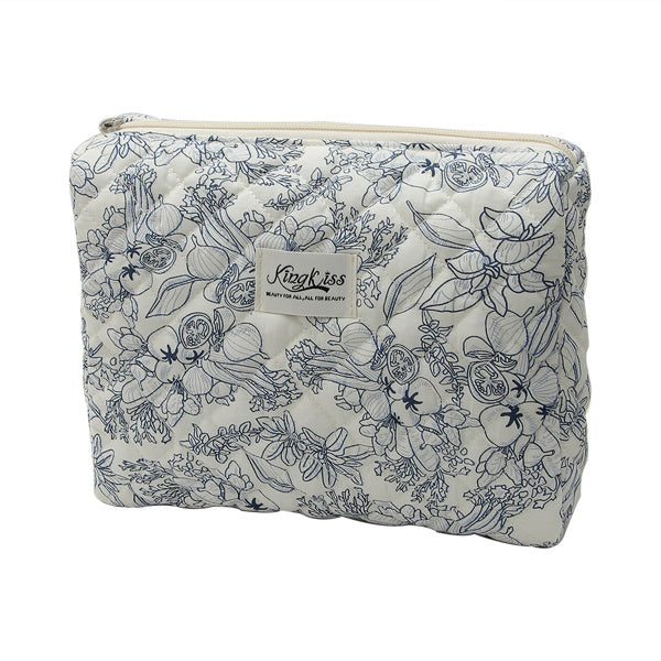 women’s cosmetic bags set of 3 quilted cotton organizer

