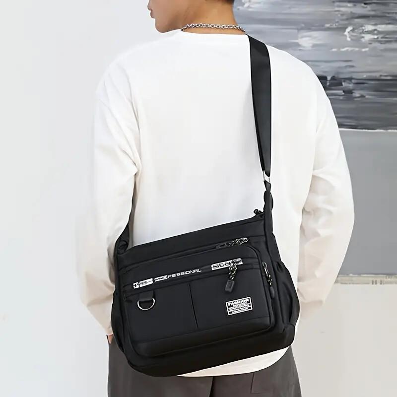 Large-Capacity Waterproof Men’s Backpack – Business Casual Multi-Pocket Messenger & Shoulder Bag