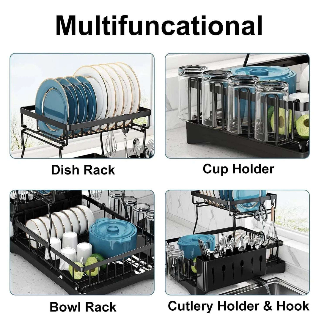Dish Racks For Kitchen Counter, Stainless Steel Kitchen Dish Drying