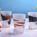 Cute Cat Paw Glass Mug – 300ml Frosted Milk & Coffee Cup for Office, Gifts, and Daily Use