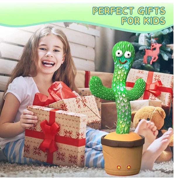 Dancing Cactus Plush Toy Doll Electronic Recording Shake With Song Funny Gift US
