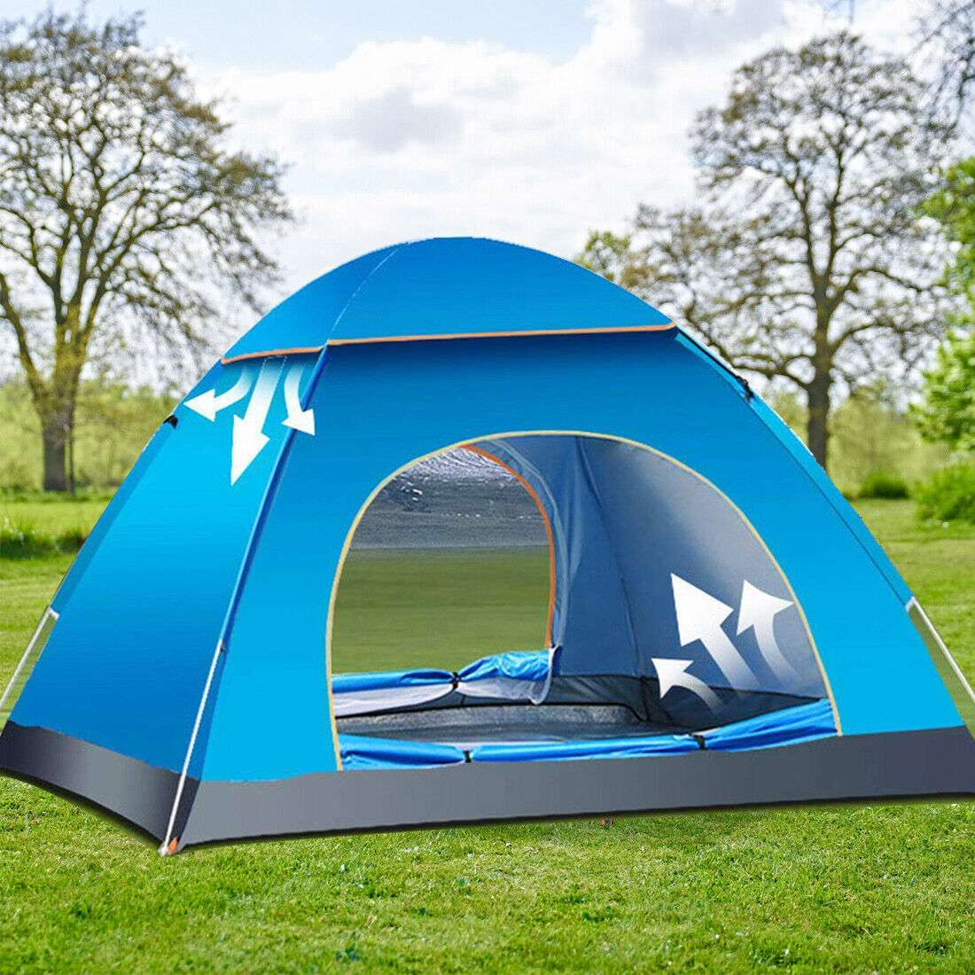 3-4 Person Automatic  Up Outdoor Hiking Camping Tent Waterproof UV Protection