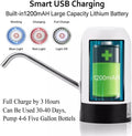 Electric water pump with USB charging feature and 1200mAh battery display.