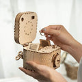 ROKR Treasure Box 3D wooden puzzle kit components