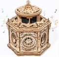 Finished ROKR Secret Garden mechanical music box with intricate carvings
