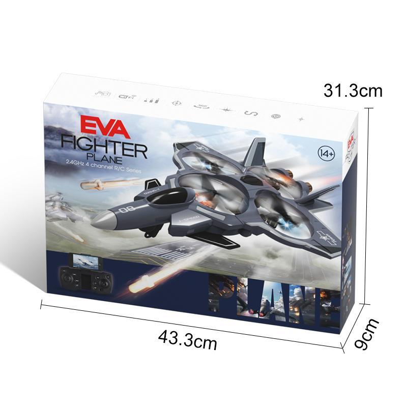 Beginner-friendly RC fighter jet drone with realistic styling