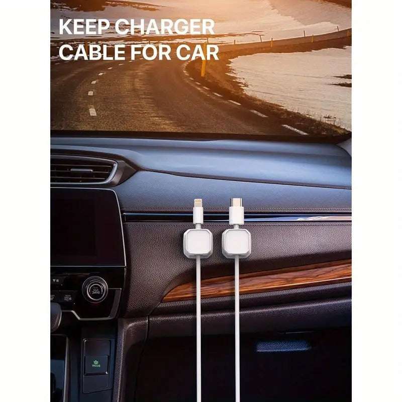 Cable Organizer For Home Office & Car - Cord Management System For Computer, TV, Charging Cables & Headphones - Secure Wire Holder For Desk, Dorm Room & Vehicle-6PCS