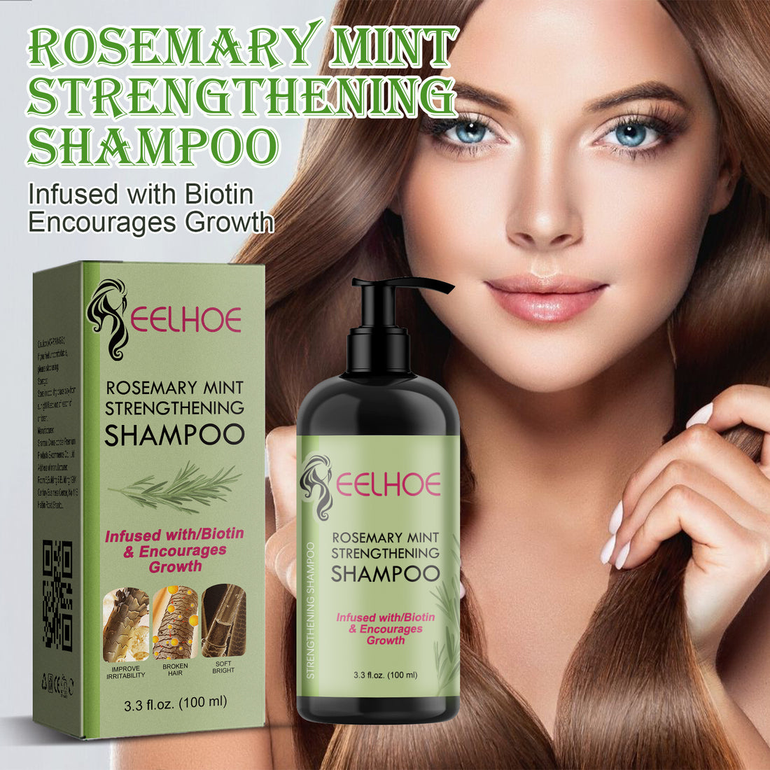 EELHOE Hair Enrichment Essence – 100ml Bottle Front View

