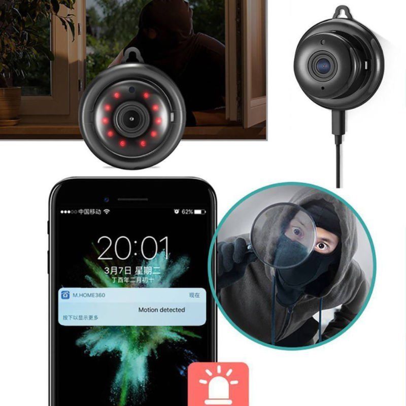 Black security camera 