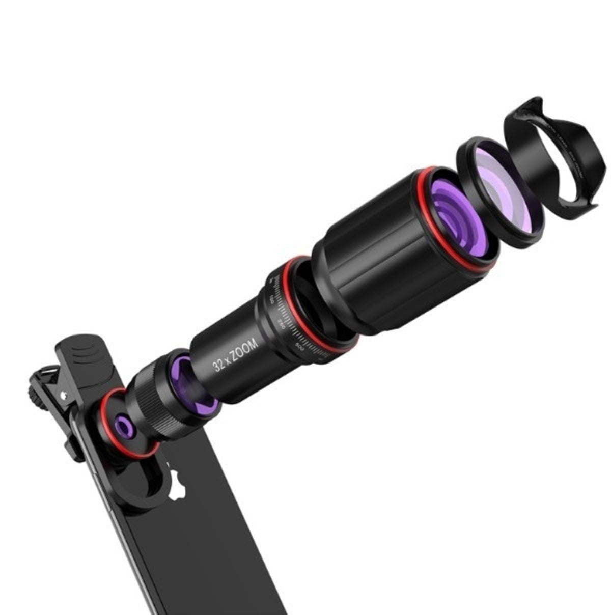 Phone camera lens with zoom feature