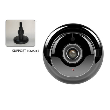 Black security camera with small support bracket