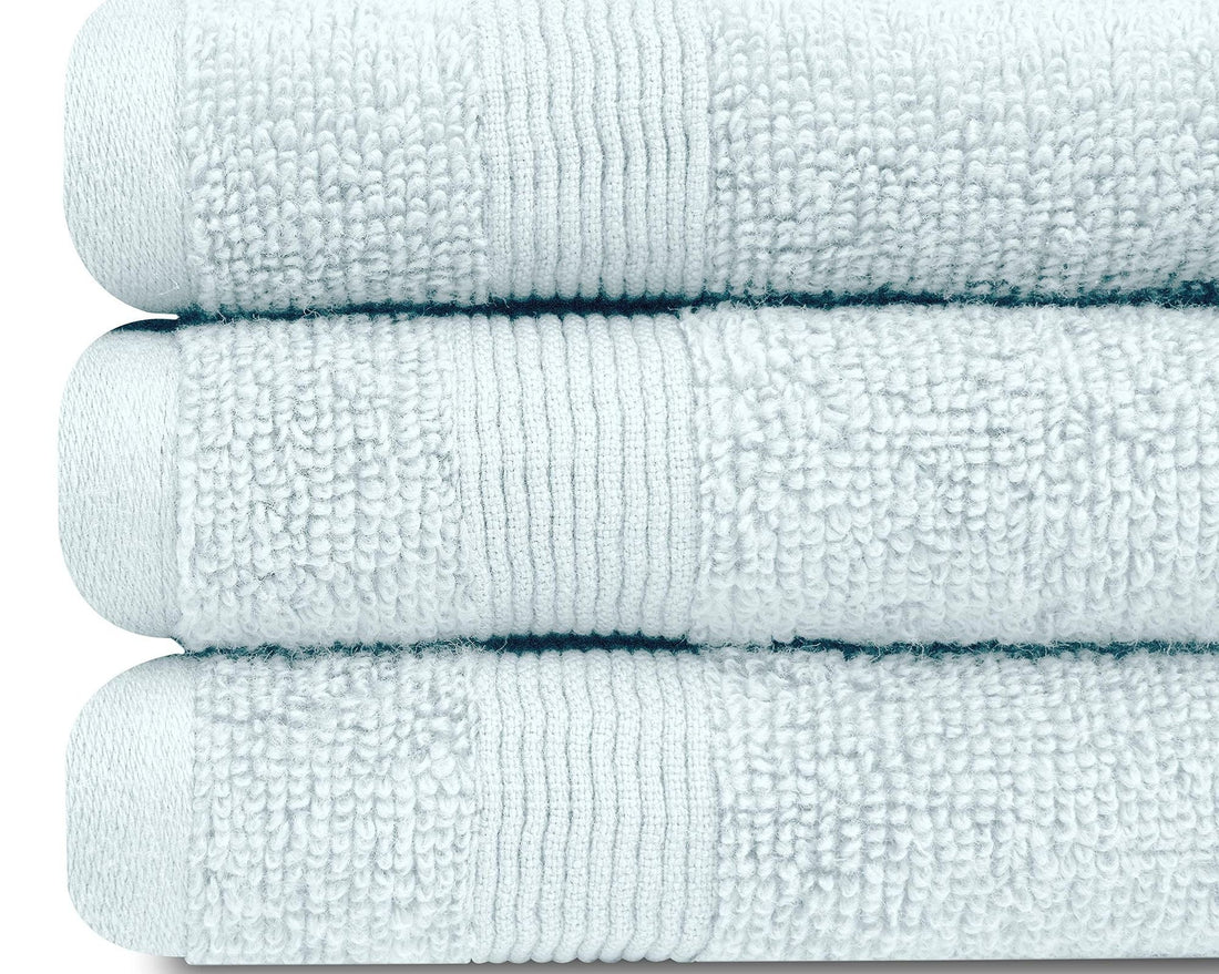 12 Pack Light Blue Color Resort Collection Soft Washcloth Face Body