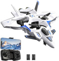 White 2.4G RC fighter jet quadcopter toy with remote controller