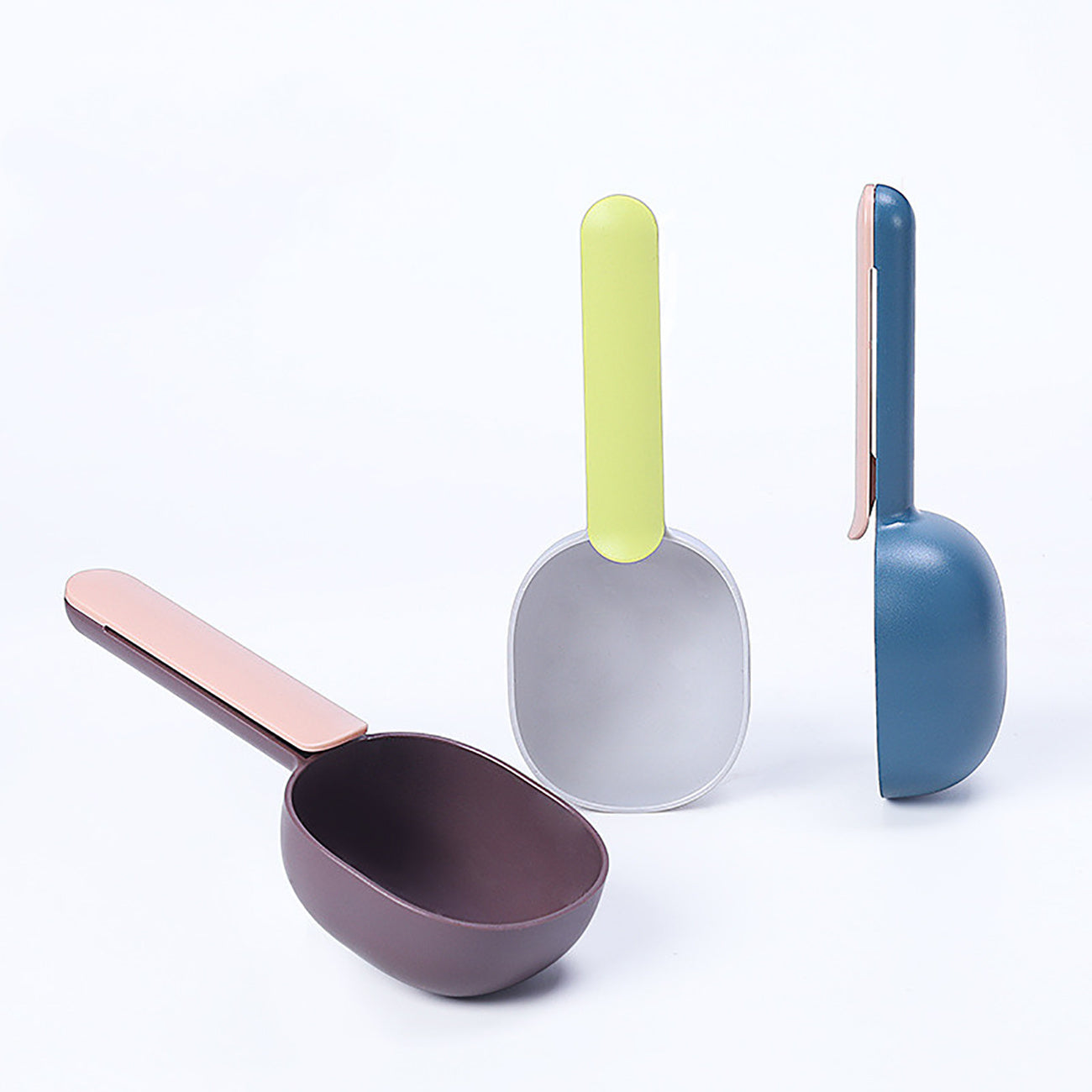 pet food scoop 1 cup with ergonomic clip handle ABS plastic