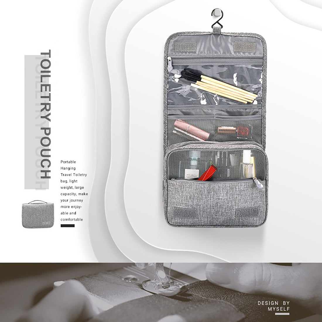 Travel Hanging Toiletry Bag – Front View