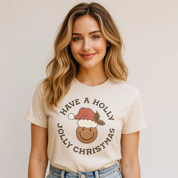 have a holly jolly Christmas shirt Bella Canvas