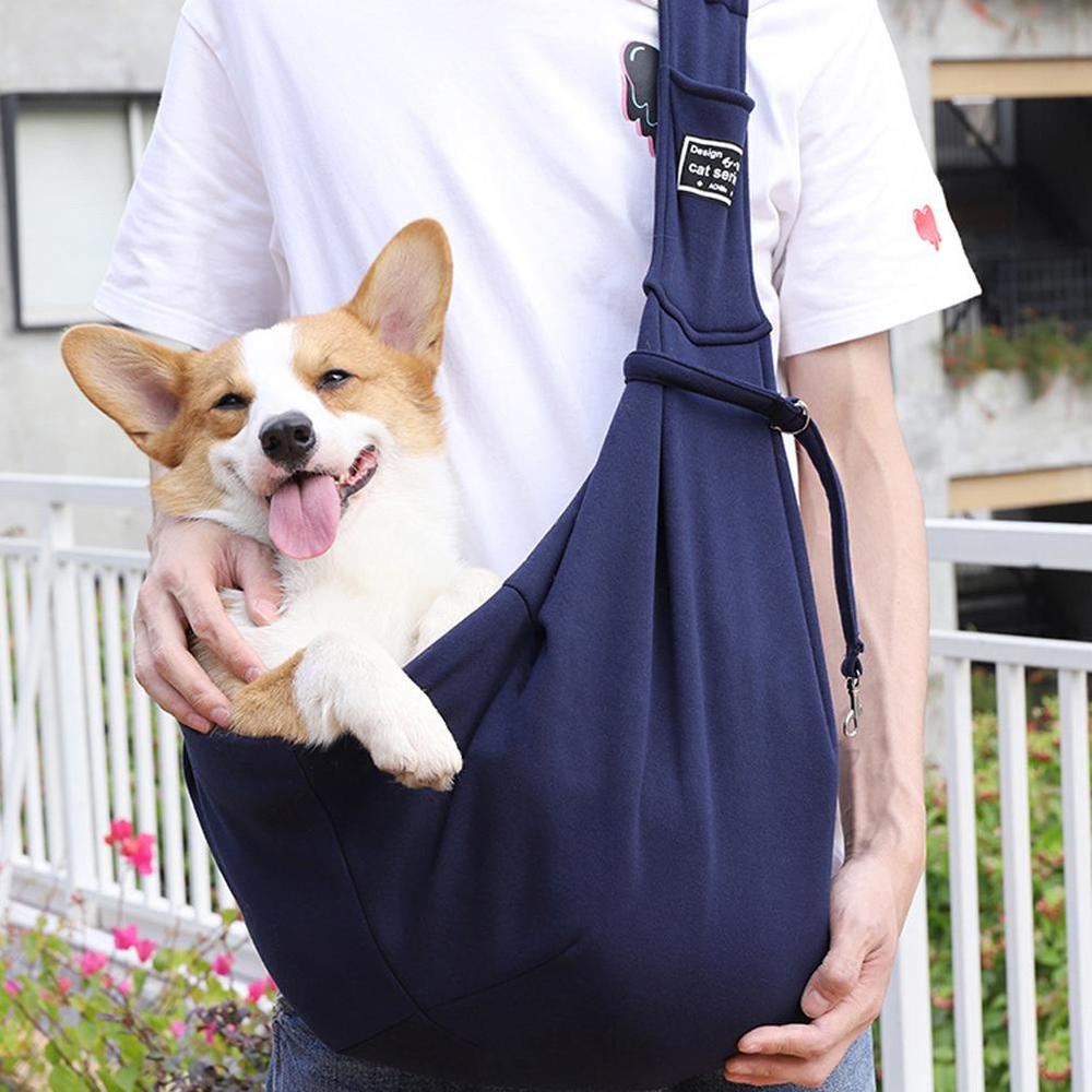 Pet Sling Carrier – Hands-Free Adjustable Travel Bag for Dogs & Cats - PrimeFlow
