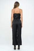 sleeveless satin blouse for work or casual wear