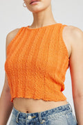 soft rib knit crop tee cotton crop top