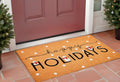 vinyl backed outdoor holiday door mat natural coconut fiber